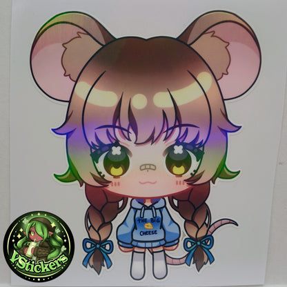 [VTuber] ZumiVT Chibi Fan Art Sticker! Holographic Versions Available! Water-Resistant Vinyl Sticker!