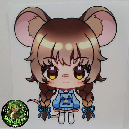 [VTuber] ZumiVT Chibi Fan Art Sticker! Holographic Versions Available! Water-Resistant Vinyl Sticker!