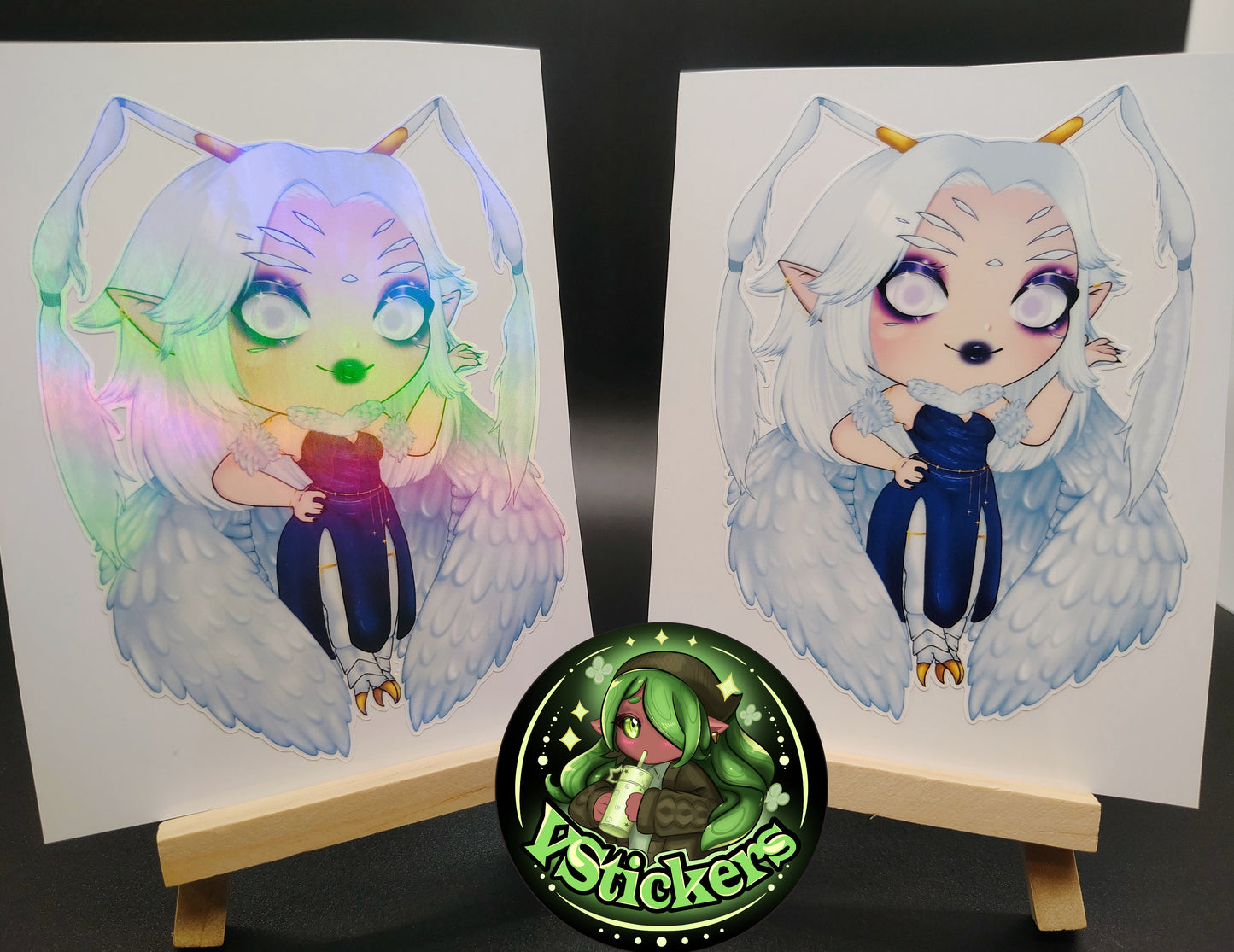 [VTuber] Zebii Fan Art Sticker! Holographic Versions Available! Water-Resistant Vinyl Sticker!