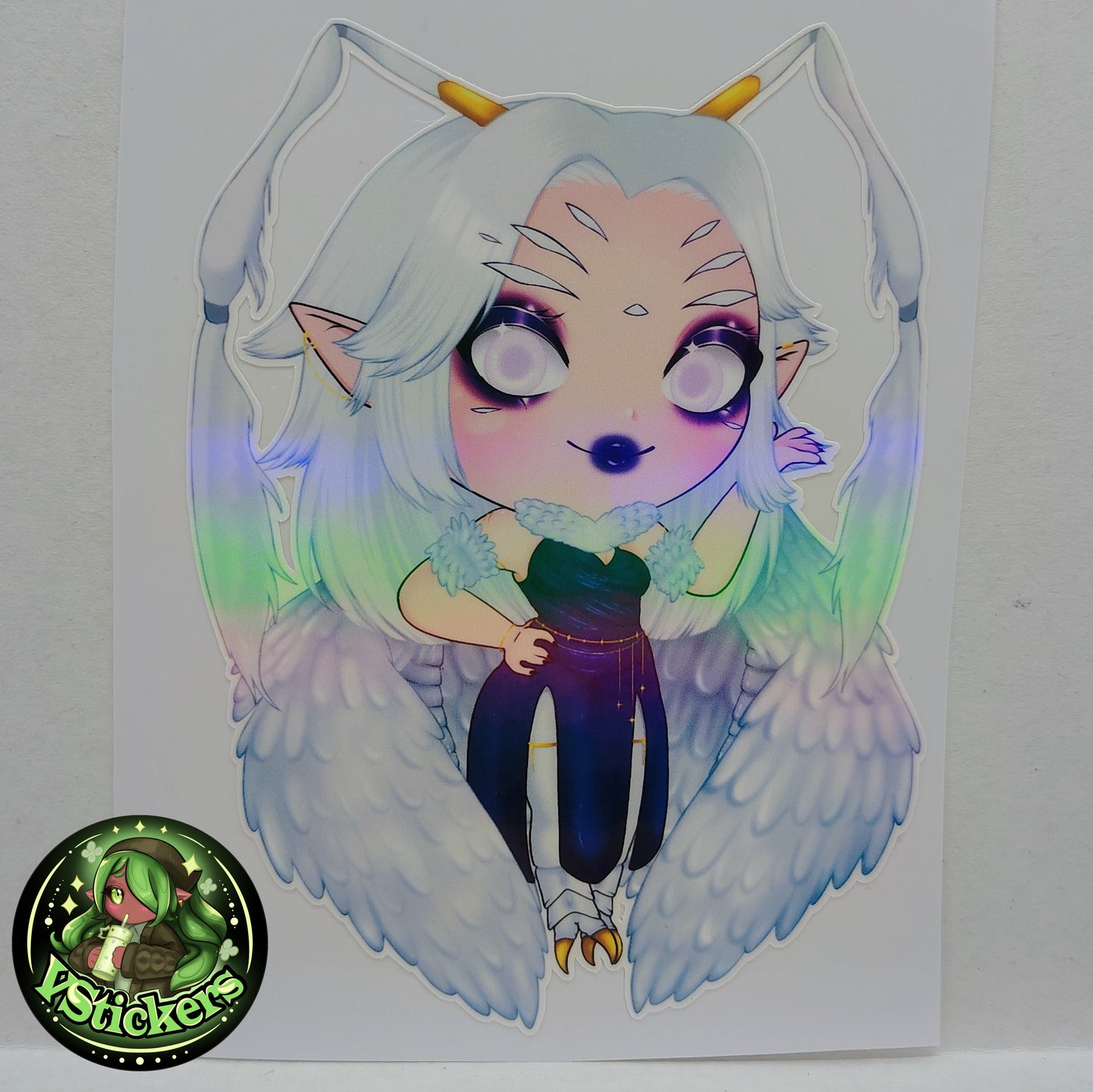 [VTuber] Zebii Fan Art Sticker! Holographic Versions Available! Water-Resistant Vinyl Sticker!