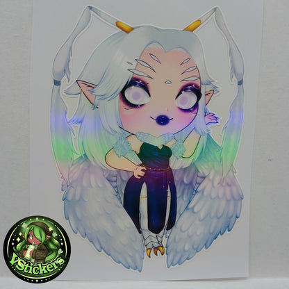 [VTuber] Zebii Fan Art Sticker! Holographic Versions Available! Water-Resistant Vinyl Sticker!