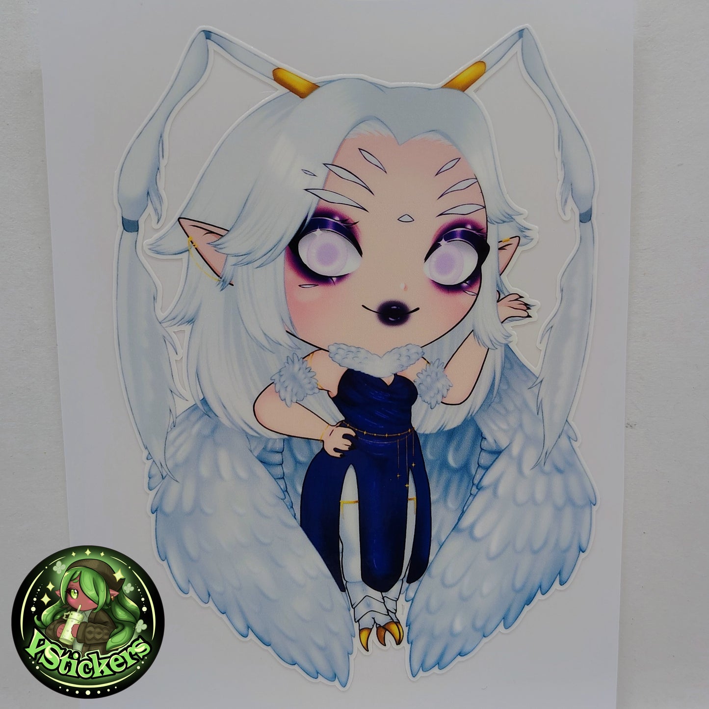 [VTuber] Zebii Fan Art Sticker! Holographic Versions Available! Water-Resistant Vinyl Sticker!
