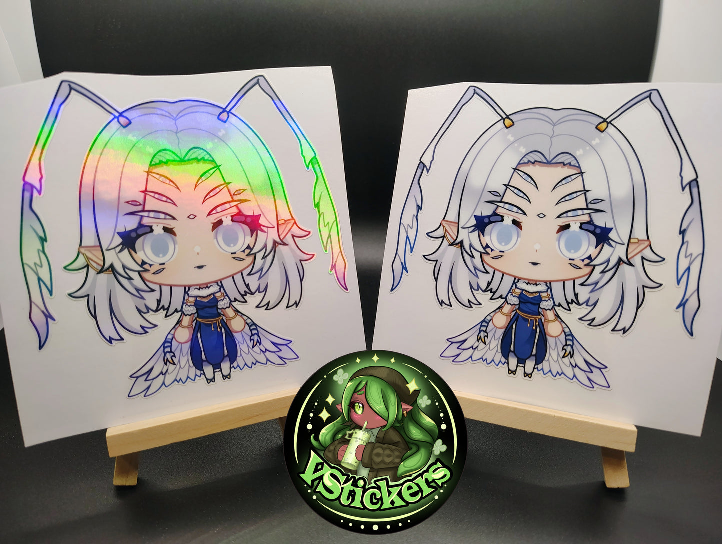 [VTuber] zebiiLIVE Chibi Fan Art Sticker! Holographic Versions Available! Water-Resistant Vinyl Sticker!