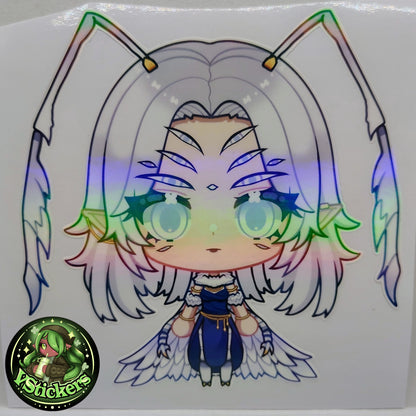 [VTuber] zebiiLIVE Chibi Fan Art Sticker! Holographic Versions Available! Water-Resistant Vinyl Sticker!