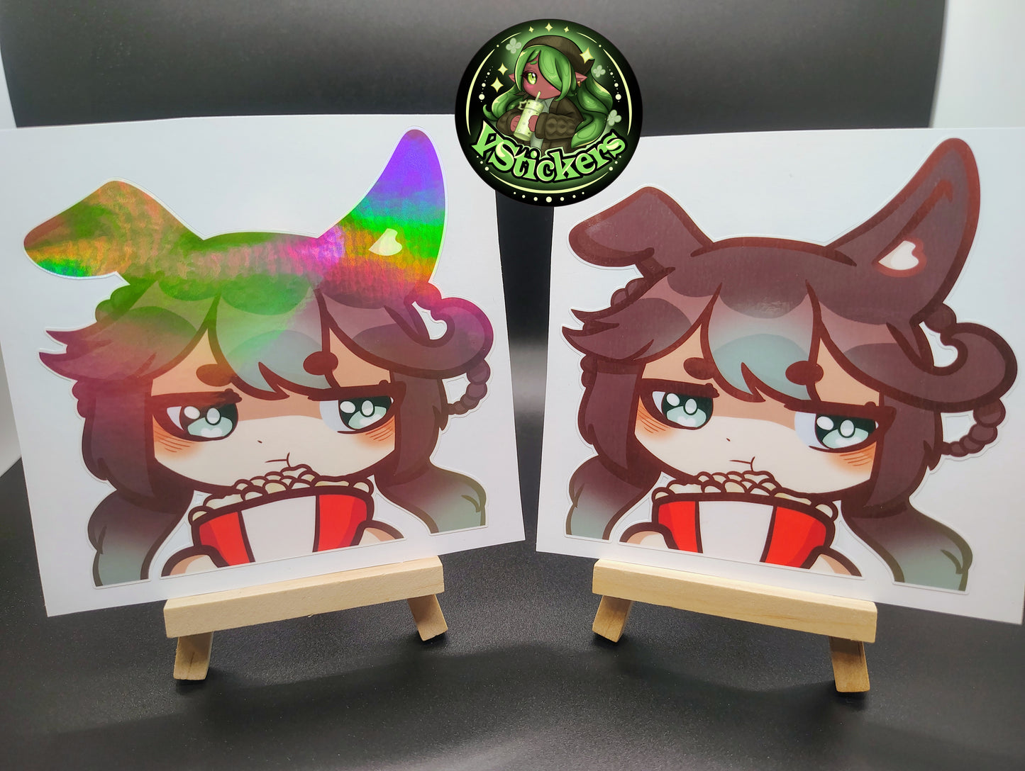 [OC] Marisa Chocomint Anime Girl Sticker! Bored Popcorn Version!