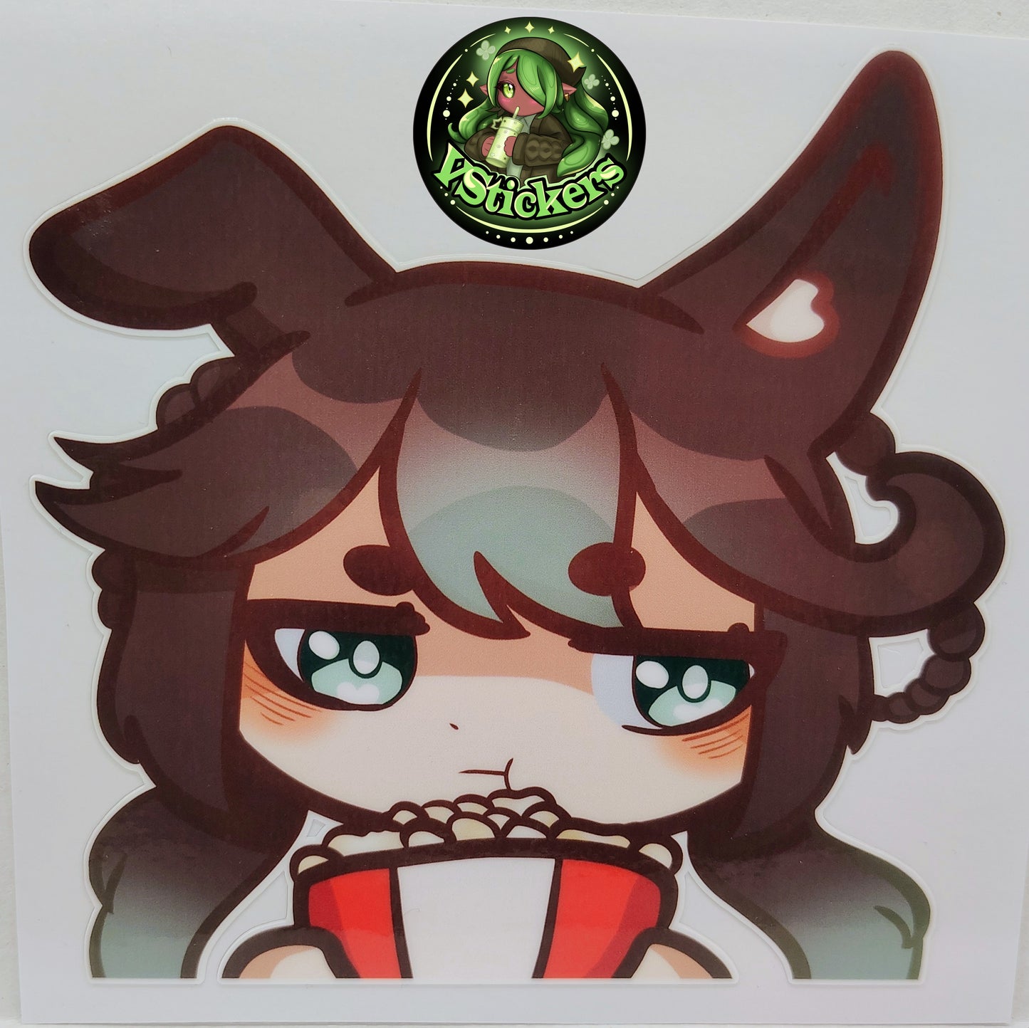 [OC] Marisa Chocomint Anime Girl Sticker! Bored Popcorn Version!
