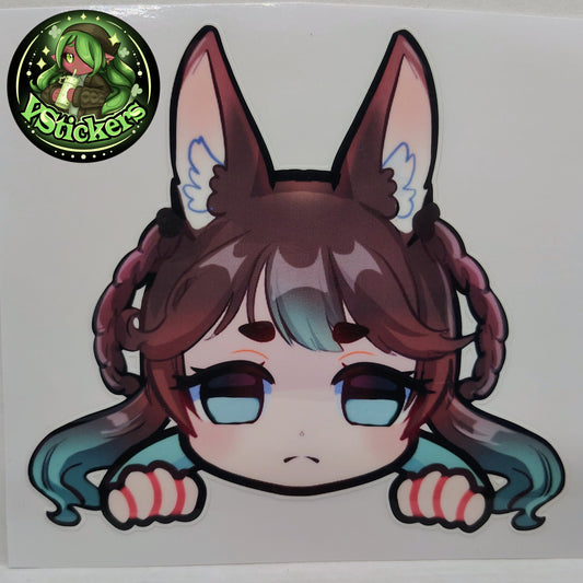 [OC] Marisa Chocomint Anime Girl Sticker! Tired Stare Version!