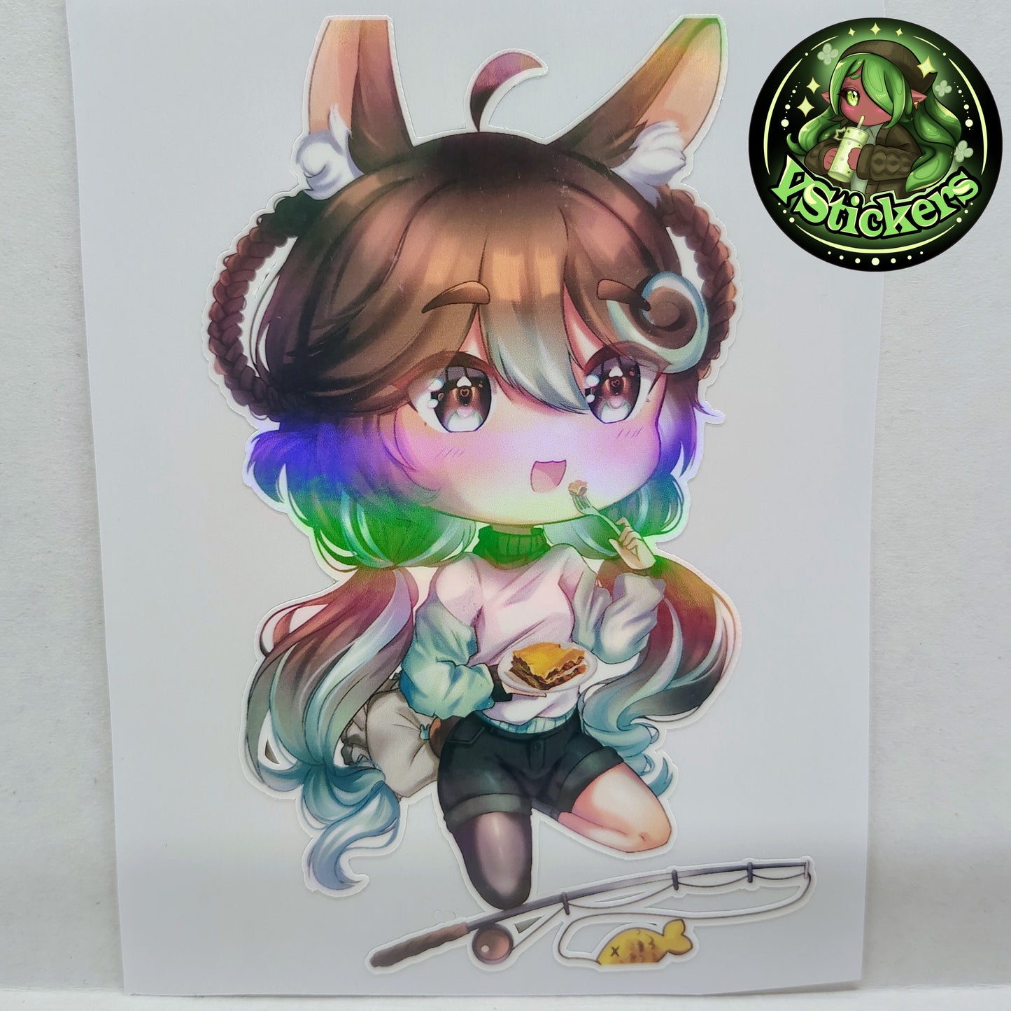 [OC] Marisa Chocomint Anime Girl Sticker! Fishing Break Chibi Version!