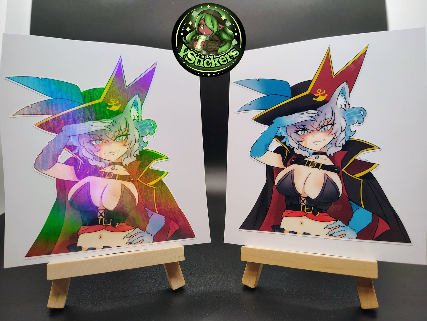 [VTuber] Captain Dandyfloss Fan Art Sticker! Holographic Versions Available! Water-Resistant Vinyl Sticker!