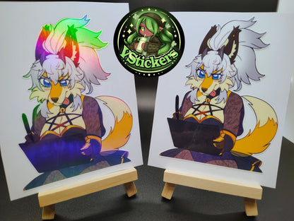 [VTuber] Seosaur Fan Art Sticker! Holographic Versions Available! Water-Resistant Vinyl Sticker!