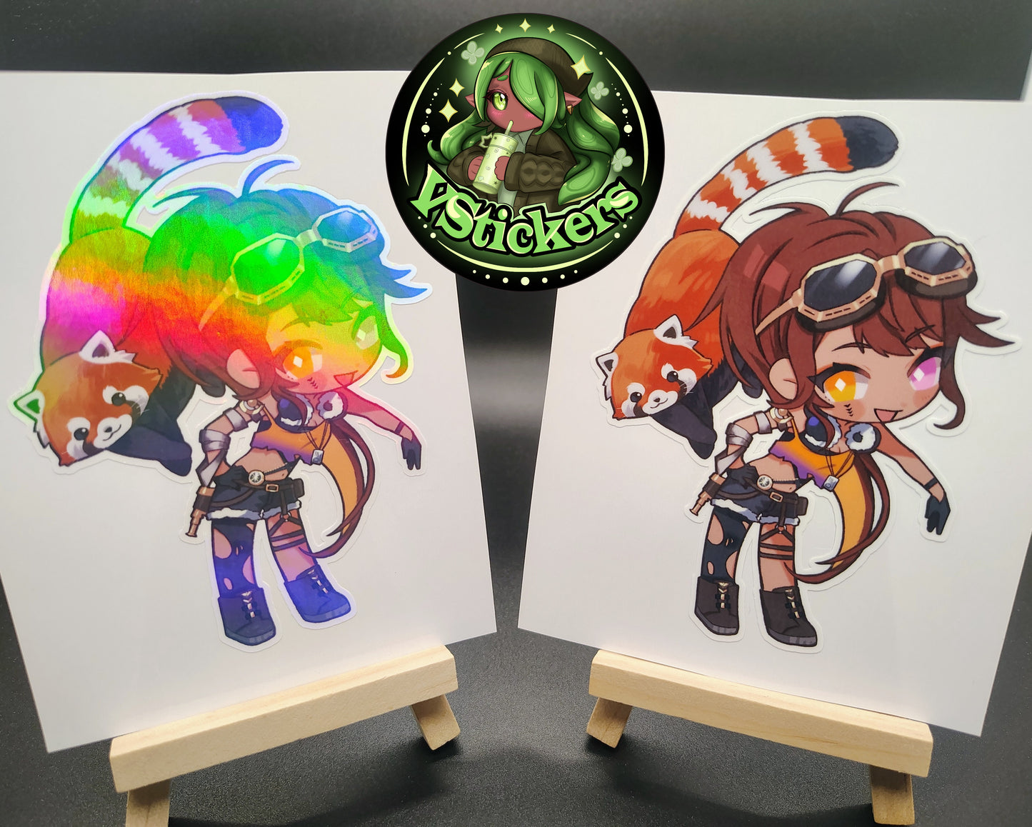 [VTuber] Chibi Laura the Explaura & Red Panda Fan Art Charity Sticker!