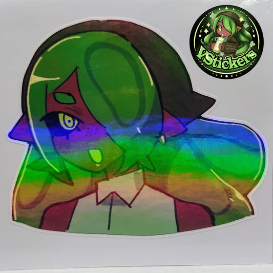 [OC] Emeralda Smile Peeker Water-Resistant Vinyl Sticker!