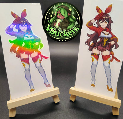 [Genshin Impact] Pixel Amber Fan Art Water-Resistant Vinyl Sticker! Fan-Made Merchandise!