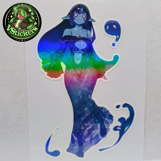 [OC] Terumina the Mythical Water Elf! Water-Resistant Vinyl Sticker!
