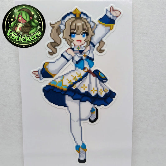 [Genshin Impact] Pixel Barbara Fan Art Water-Resistant Vinyl Sticker! Fan-Made Merchandise!