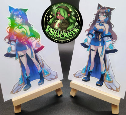 [OC] Crystal Carnie the Mythical Diamond Wolf Wizard Girl! Water-Resistant Vinyl Sticker!