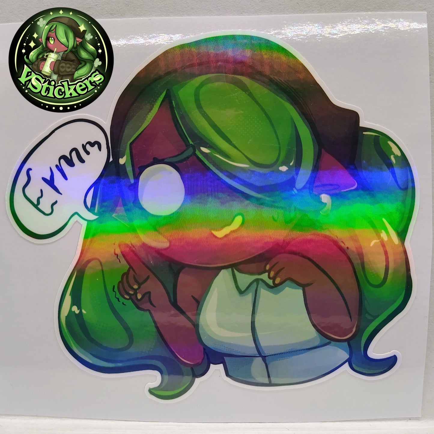 [OC] Emeralda (Chibi Ermm) - Water-Resistant Vinyl Sticker!