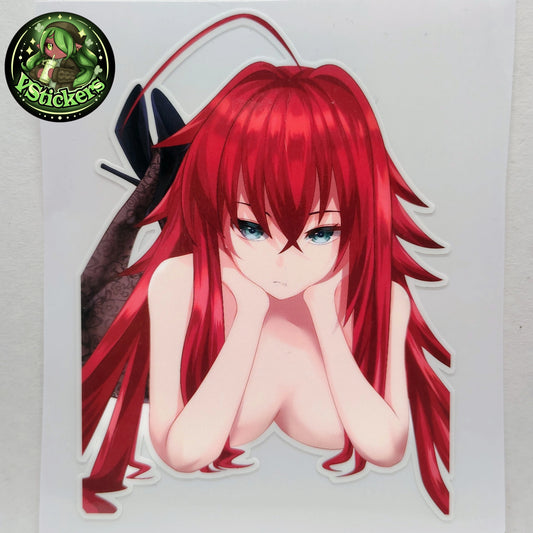[Anime] Rias Gremory Fan Art Water-Resistant Vinyl Sticker! Fan-Made Merchandise!