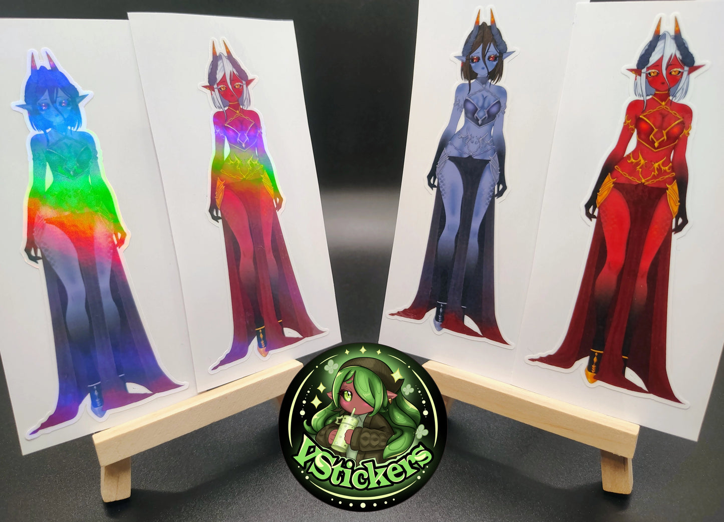 [OC] Atasha Hlaalu the Dark Elf Daedra! - Water-Resistant Vinyl Sticker!