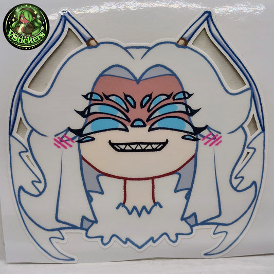 [VTuber] Zebii Smug Version Fan Art Sticker! Holographic Versions Available! Water-Resistant Vinyl Sticker!