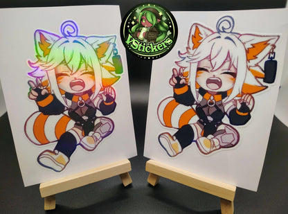 [VTuber] Deme Chibi Fan Art Sticker! Water-Resistant Vinyl Sticker!