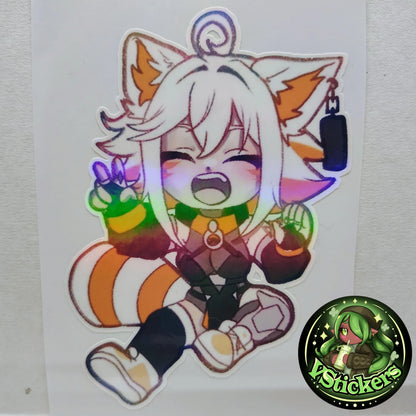 [VTuber] Deme Chibi Fan Art Sticker! Water-Resistant Vinyl Sticker!