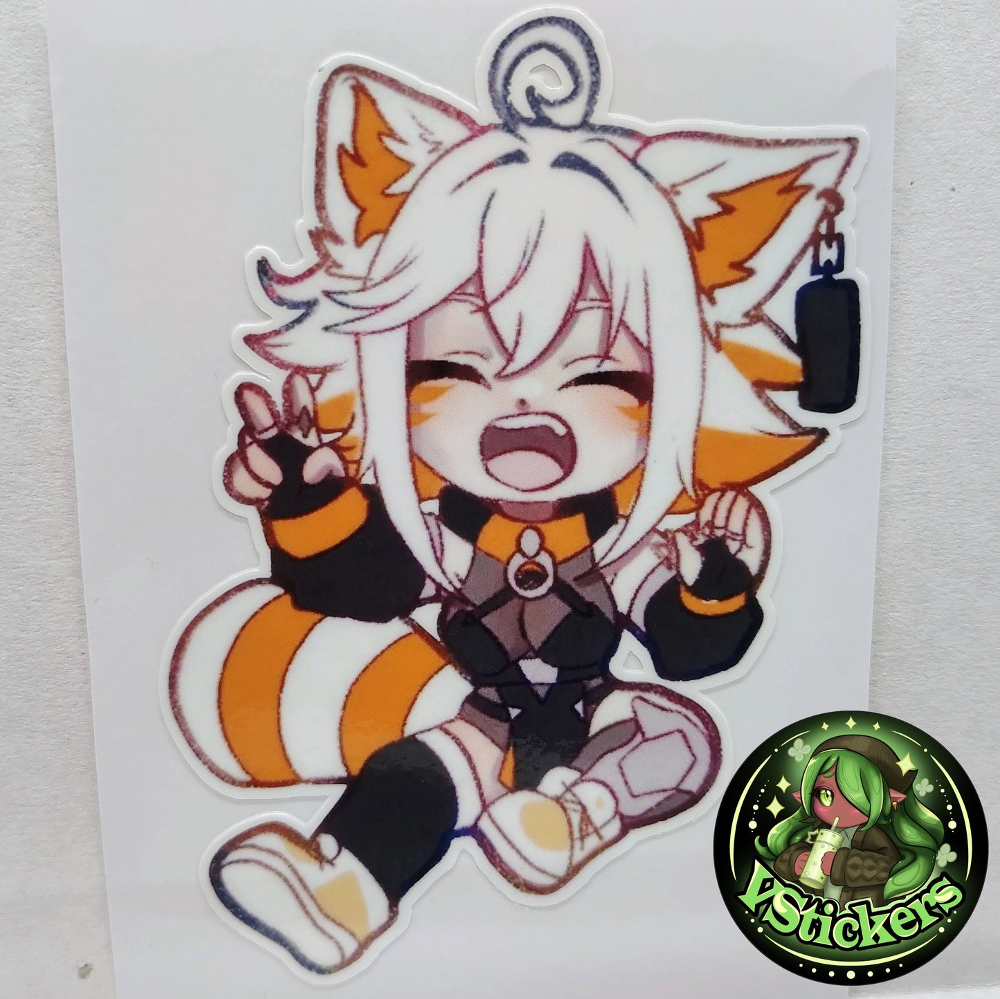 [VTuber] Deme Chibi Fan Art Sticker! Water-Resistant Vinyl Sticker!