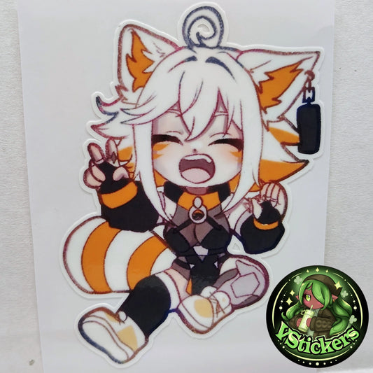 [VTuber] Deme Chibi Fan Art Sticker! Water-Resistant Vinyl Sticker!