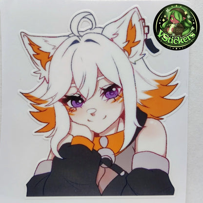 [VTuber] Deme Fan Art Sticker #2! Water-Resistant Vinyl Sticker!