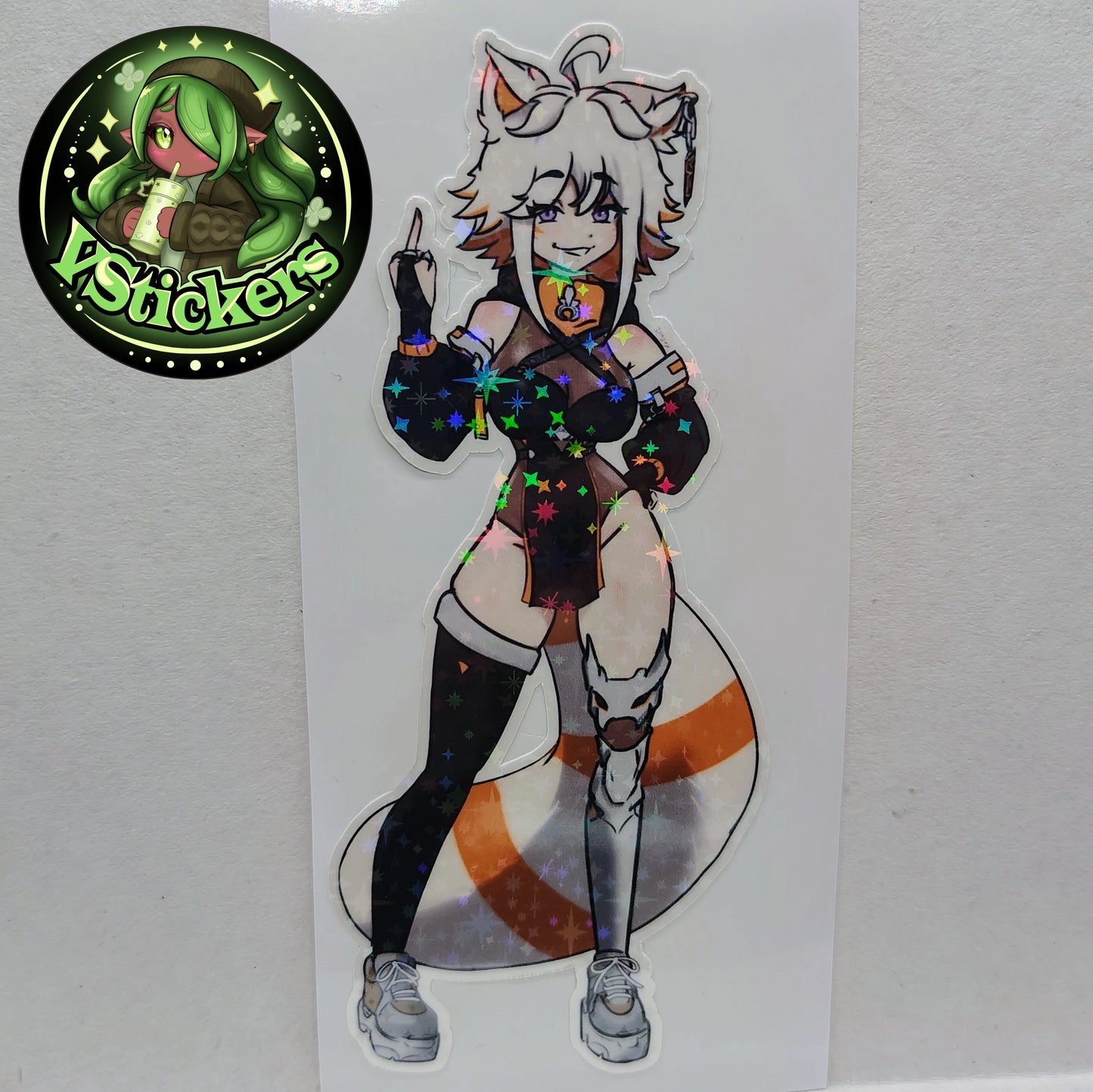 [VTuber] Deme IDGAF Fan Art Sticker! Water-Resistant Vinyl Sticker!