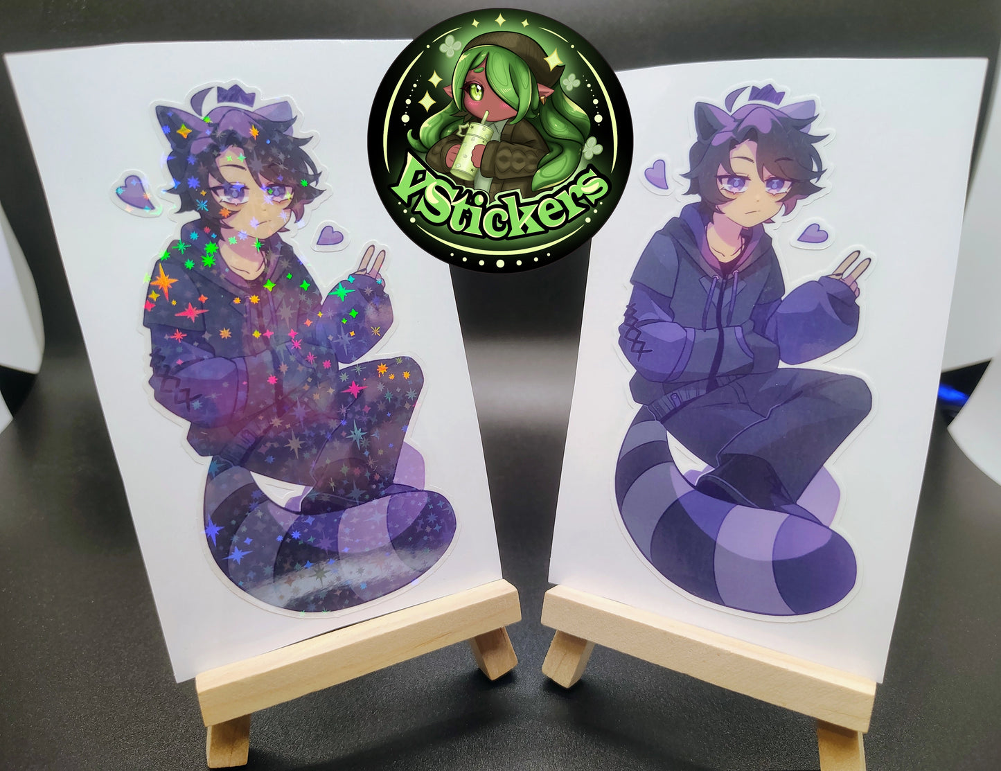 [VTuber] NoKi the CatCoon Vtuber! - Water-Resistant Fan Art Vinyl Sticker!