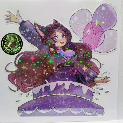[VTuber] Akiphonic Birthday Fan Art Sticker! - Water-Resistant Fan Art Vinyl Sticker!