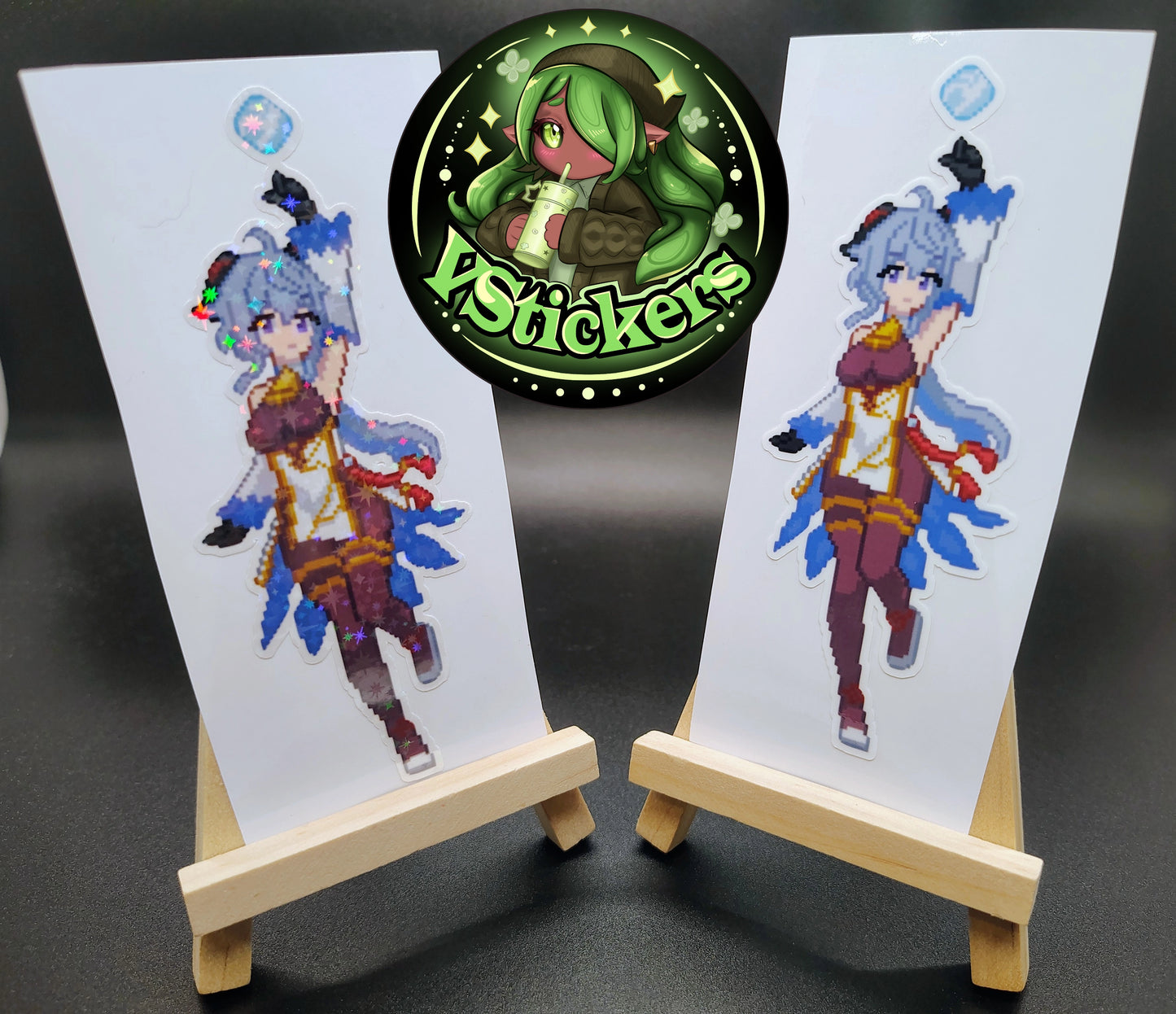 [Genshin Impact] Pixel Ganyu Fan Art Water-Resistant Vinyl Sticker! Fan-Made Merchandise!