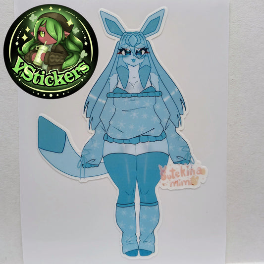 [OC] Aisia the Hybrid Glaceon! Water-Resistant Vinyl Sticker!