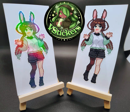 [OC] Marisa Chocomint Pixel Art Sticker! Water-Resistant Vinyl Sticker!