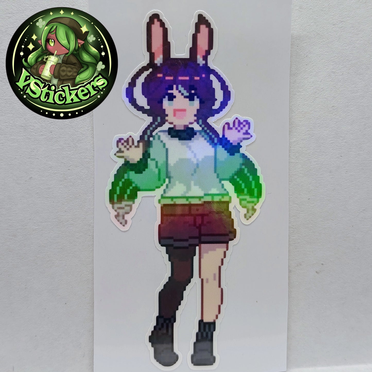 [OC] Marisa Chocomint Pixel Art Sticker! Water-Resistant Vinyl Sticker!