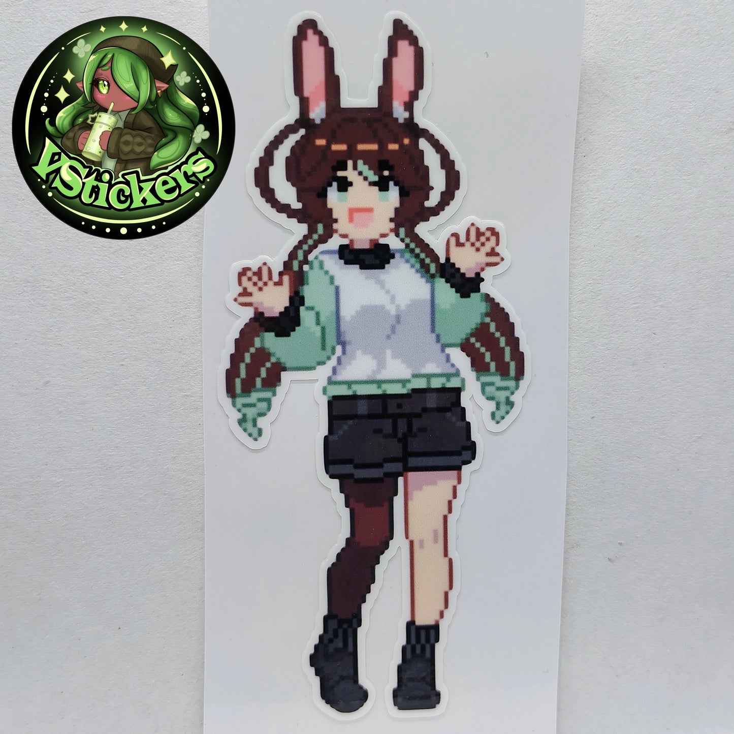 [OC] Marisa Chocomint Pixel Art Sticker! Water-Resistant Vinyl Sticker!