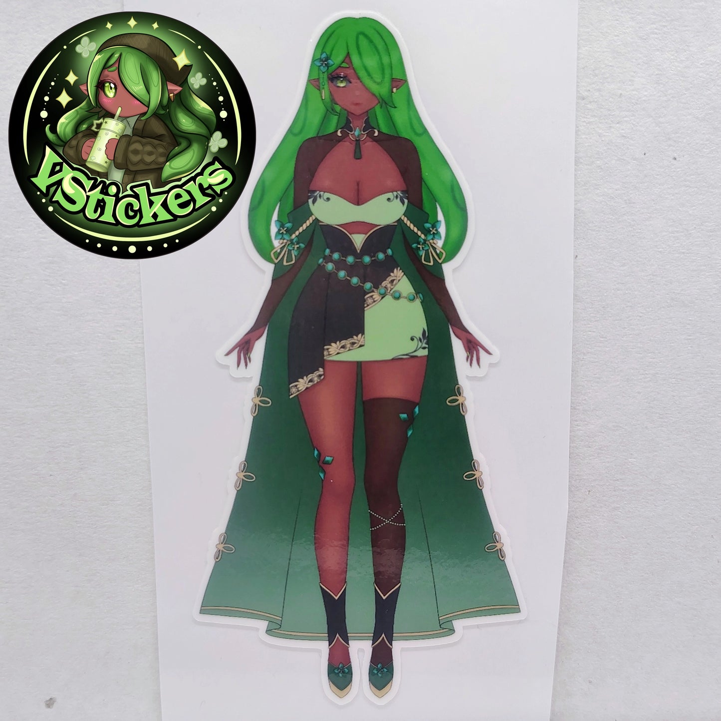 [OC] Emeralda Formal Outfit Sticker! - Water-Resistant Vinyl Sticker!