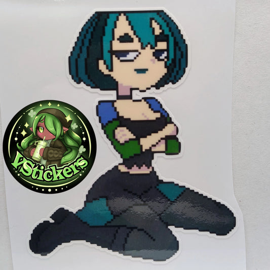 [Total Drama Island] Pixel Gwen Fan Art Water-Resistant Vinyl Sticker! Fan-Made Merchandise!