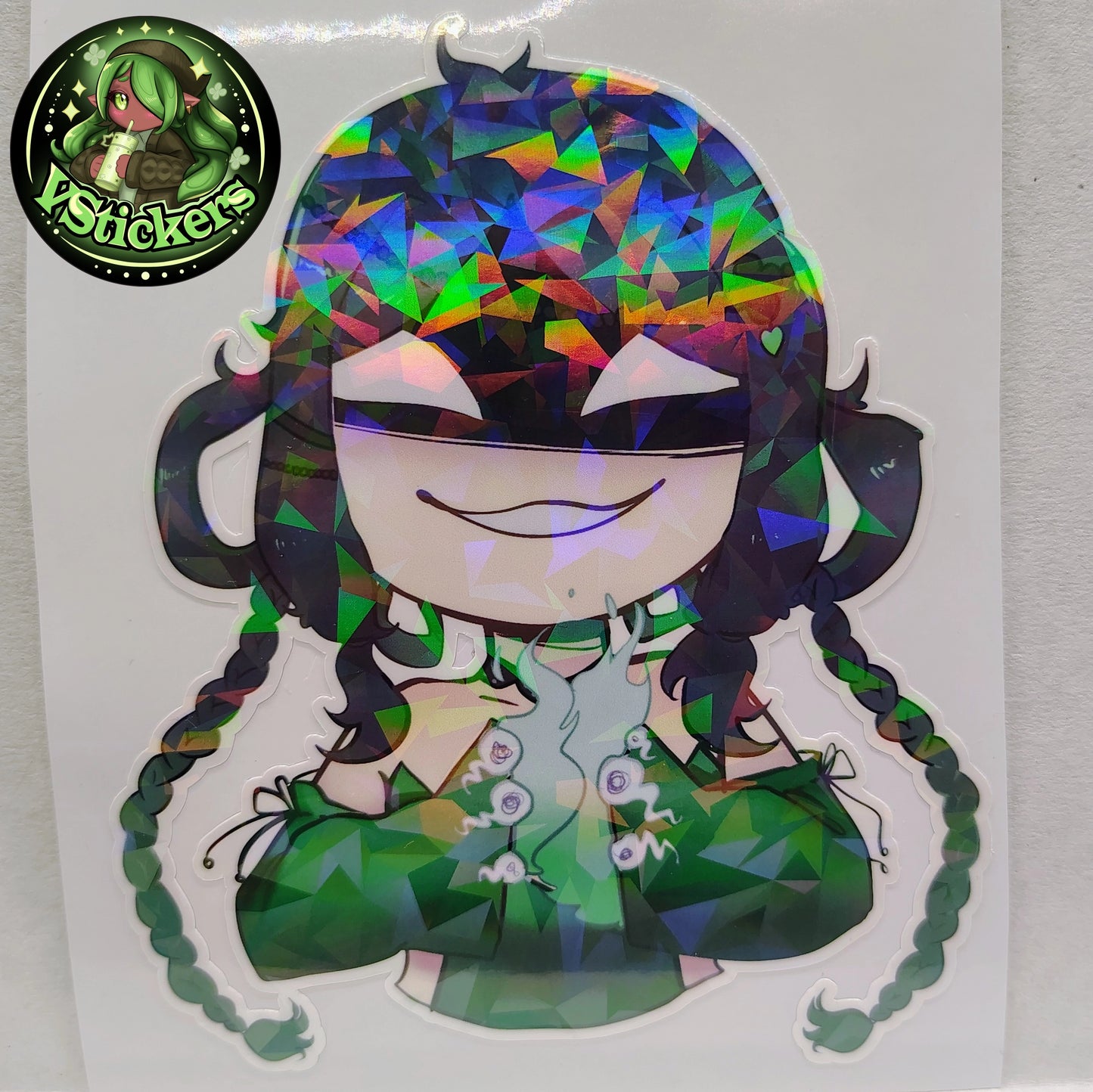 [OC] Yumikaze Phallura Smirking Chibi Sticker! Water-Resistant Vinyl Sticker!