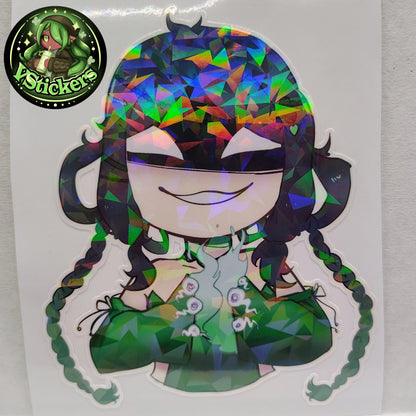 [OC] Yumikaze Phallura Smirking Chibi Sticker! Water-Resistant Vinyl Sticker!