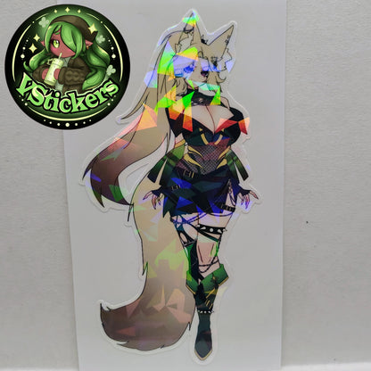 [OC] Jaycie Shikwa the Bloodthirsty Warlord! - Water-Resistant Vinyl Sticker!