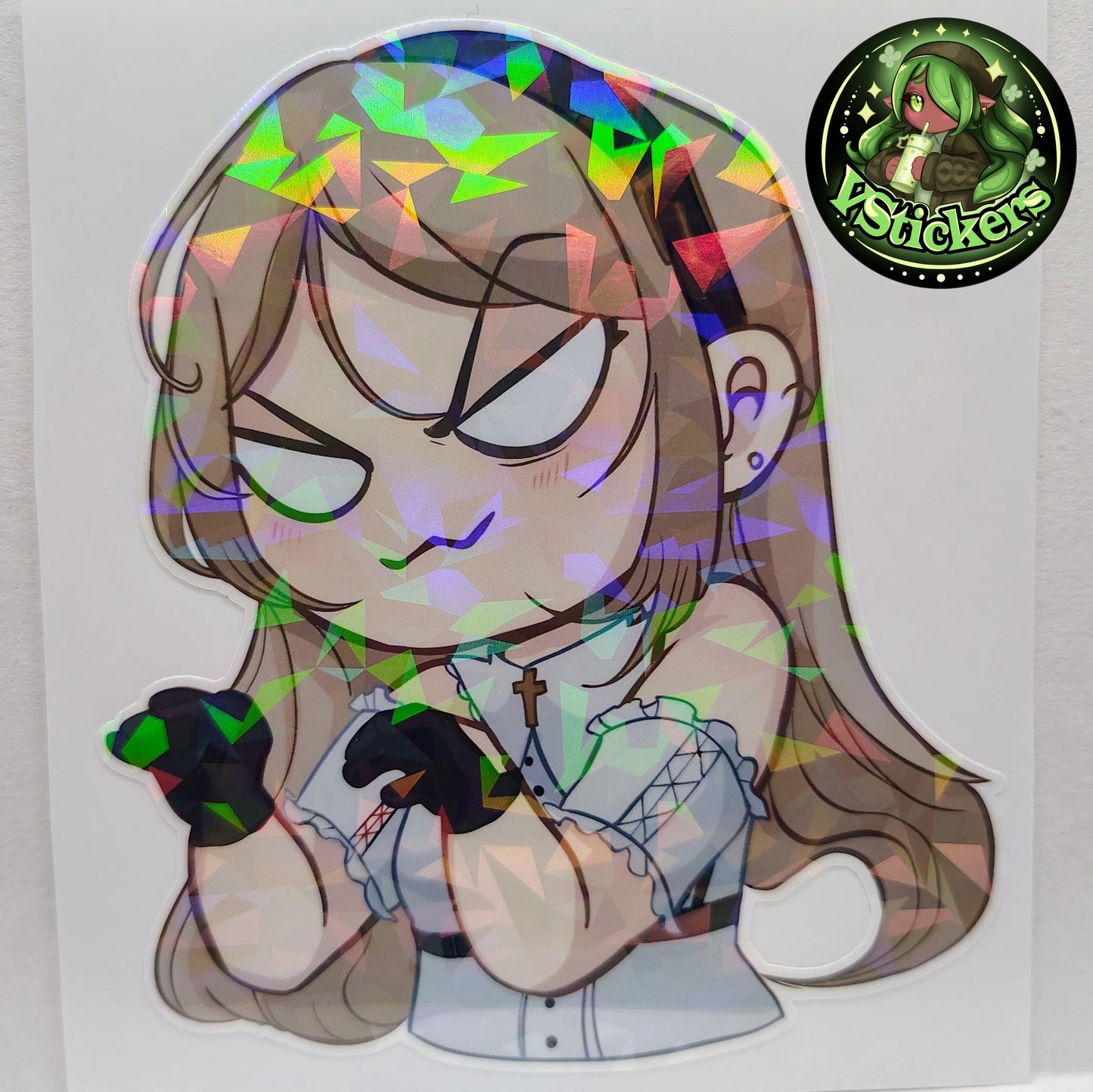 [OC] Crossia Thalius Sneaky Chibi Sticker! - Water-Resistant Vinyl Sticker!