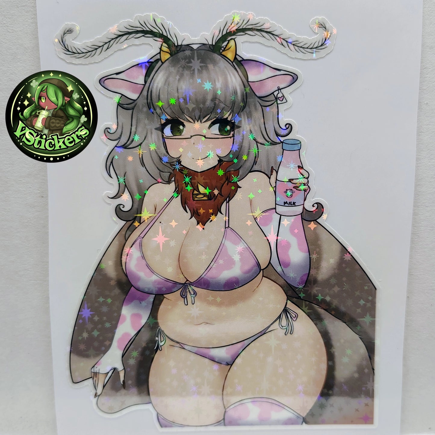 [OC] Suwa Buckshade Cow Girl Bikini Outfit Sticker! - Water-Resistant Vinyl Sticker!