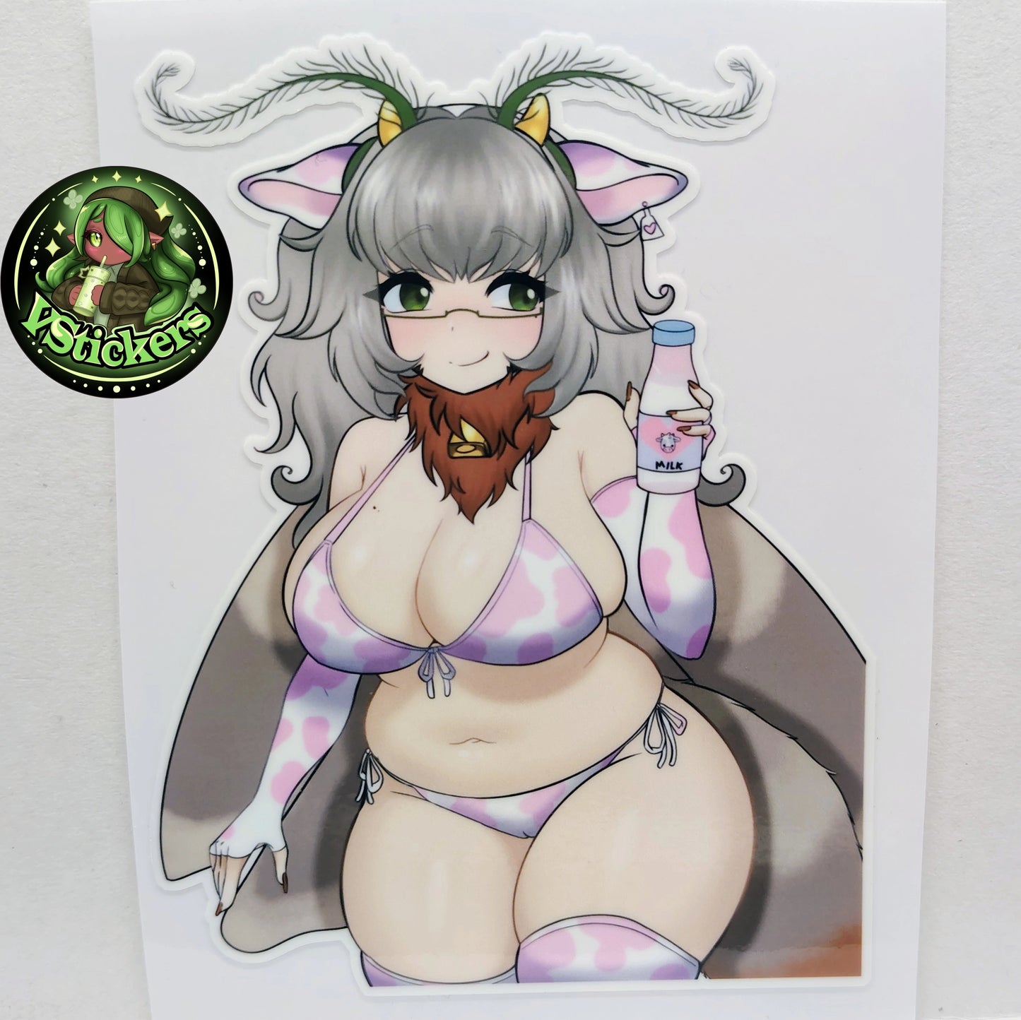 [OC] Suwa Buckshade Cow Girl Bikini Outfit Sticker! - Water-Resistant Vinyl Sticker!