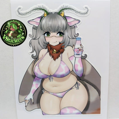 [OC] Suwa Buckshade Cow Girl Bikini Outfit Sticker! - Water-Resistant Vinyl Sticker!
