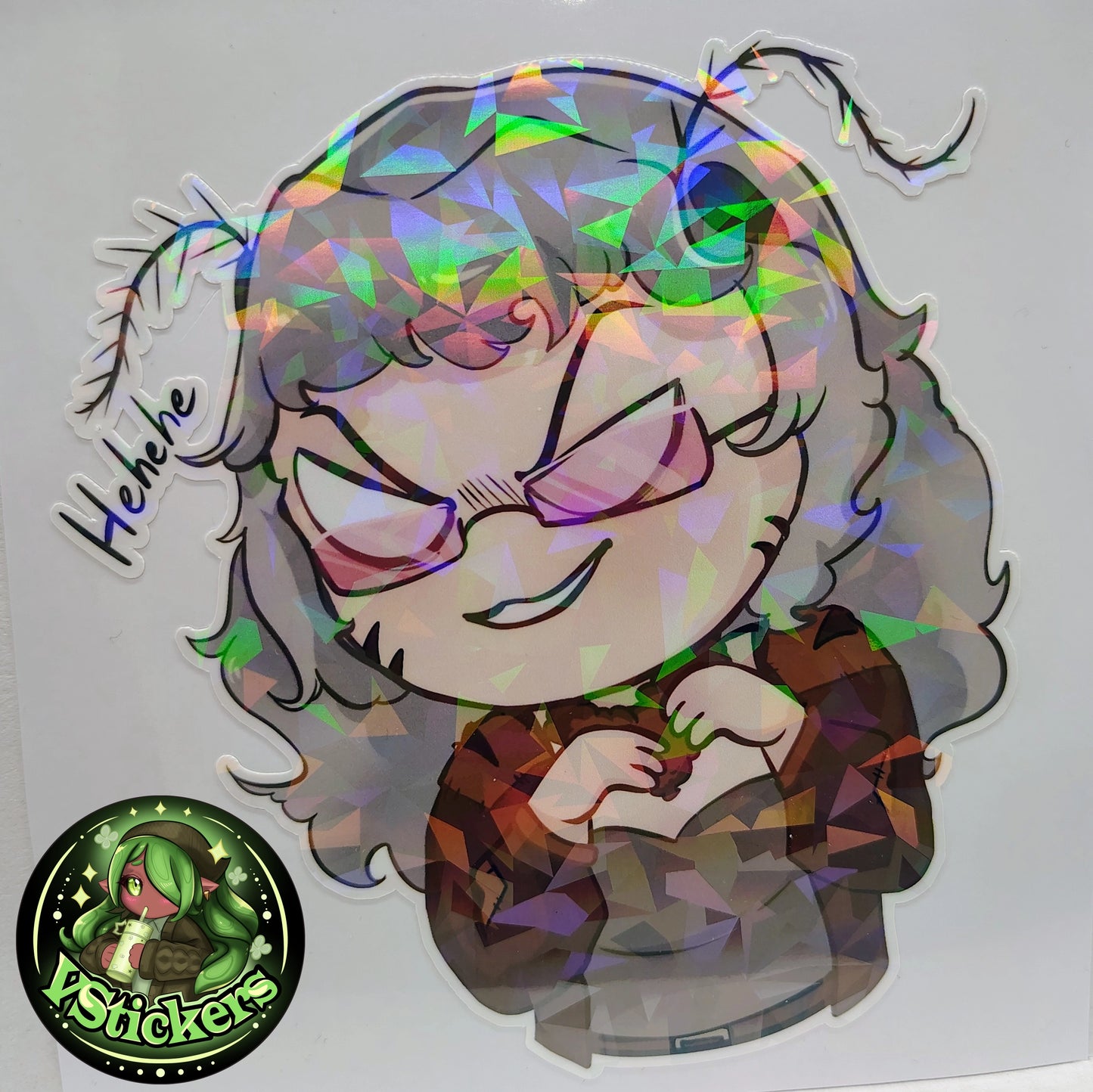 [OC] Suwa Buckshade Plotting Chibi Sticker! - Water-Resistant Vinyl Sticker!