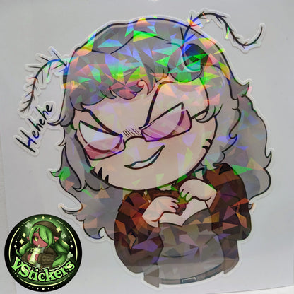 [OC] Suwa Buckshade Plotting Chibi Sticker! - Water-Resistant Vinyl Sticker!