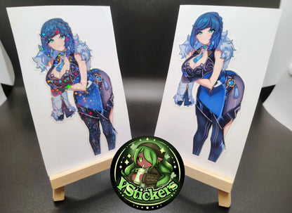 [Genshin Impact] Yelan Fan Art Water-Resistant Vinyl Sticker! Fan-Made Merchandise!