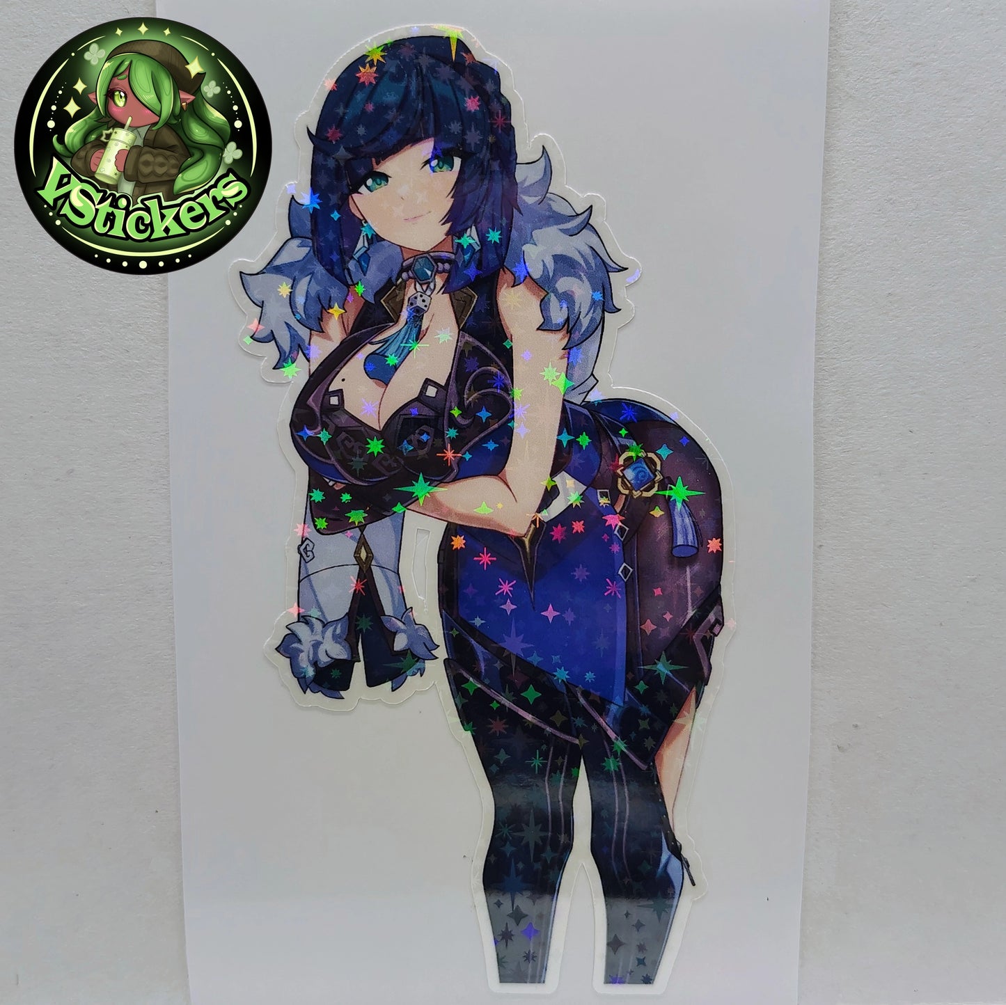[Genshin Impact] Yelan Fan Art Water-Resistant Vinyl Sticker! Fan-Made Merchandise!
